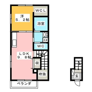 パインズ新前橋【2階】の間取り