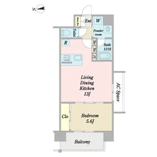 プレディアコート新大工町【4階】の間取り
