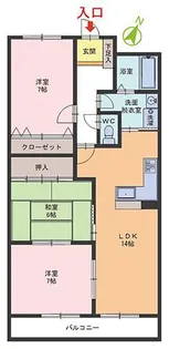 コンフォートRYU’S【2階】の間取り