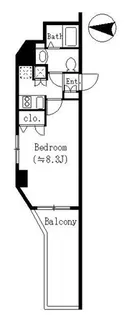 クロスレジデンス清澄白河【3階】の間取り