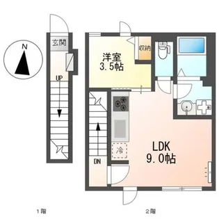 アプリコットE【2階】の間取り