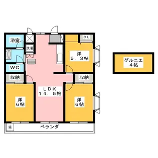 ロイヤル南大泉【2階】の間取り