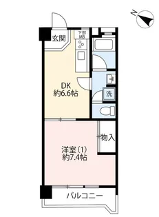 UR新田二丁目【6階】の間取り