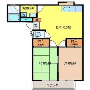 アレスト一区町 I号棟【1階】の間取り