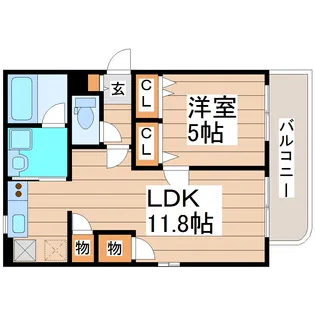 サルースコリナ旭ヶ丘【2階】の間取り