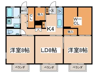 メルヴェイユ【1階】の間取り
