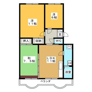 Kハウス【2階】の間取り