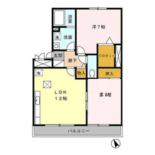 グリーンコート【1階】の間取り