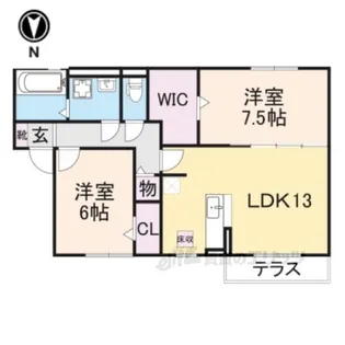 グレイスソシアキトロ【1階】の間取り