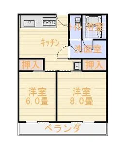 ヴィラ志布志【2階】の間取り