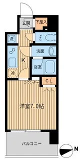 エルシア五反田【6階】の間取り