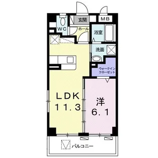 ブラン ドールII【1階】の間取り