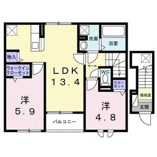 カプリコーン【2階】の間取り
