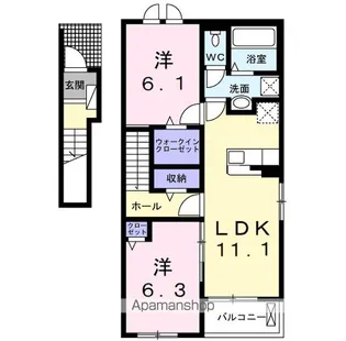 インスラ 佐原 A【2階】の間取り