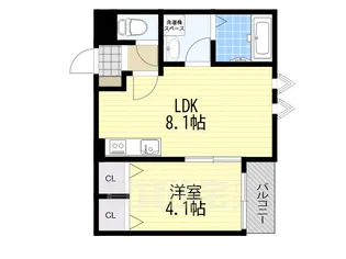 kit石橋阪大前【2階】の間取り