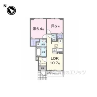 シュタインブルネン【1階】の間取り