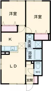 サニーフラット B棟【1階】の間取り