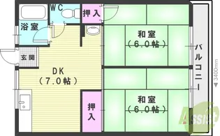 シティハイムフォーサム【2階】の間取り