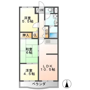 サニーコート【1階】の間取り