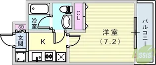 リアンジェ兵庫本町【10階】の間取り
