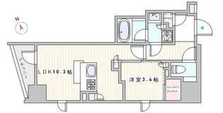 ライオンズミレス蔵前【14階】の間取り