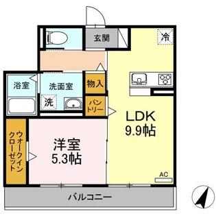 ささら弐番館【3階】の間取り