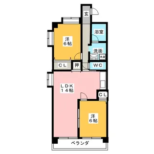 ルミエール原【3階】の間取り