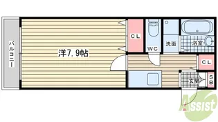 コンフォート宮本町【2階】の間取り