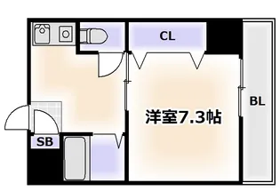 メロディーハイム美章園【4階】の間取り
