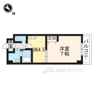エス・キュート京都下鴨東【3階】の間取り