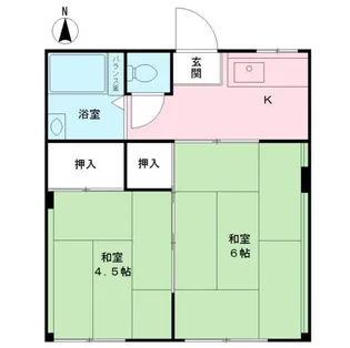 コスモハイツ和光【1階】の間取り