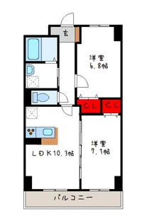 コスモ【6階】の間取り