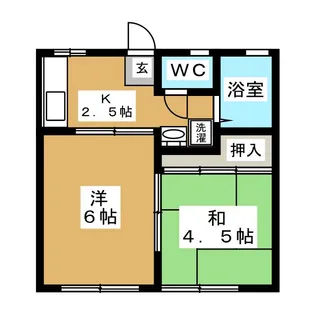中村ハイツA棟【1階】の間取り
