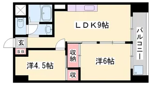 インタービレッジ西夢前台【1階】の間取り