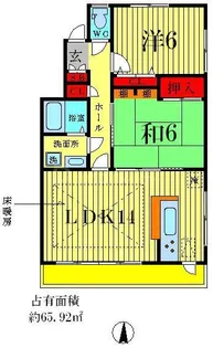 レジデンスセーダーコート【2階】の間取り