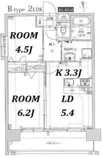 La Fase Estilo箱崎駅前【7階】の間取り