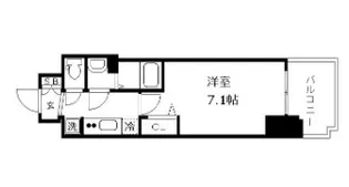 プレサンスOSAKA DOMECITYクロスティ【3階】の間取り