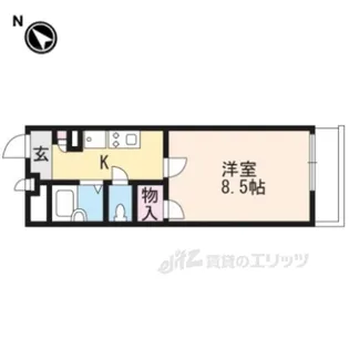 レオパレスパルティール北堀池【2階】の間取り