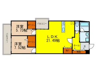 KSK桜ヶ丘コアプレイス【2階】の間取り