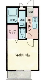 ヴィルヌーブ【1階】の間取り