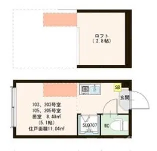グランテリア西落合【1階】の間取り