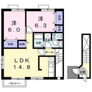 フォレスト21.【2階】の間取り