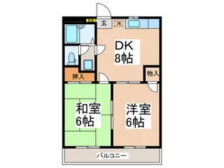 マンションカシワギ【3階】の間取り