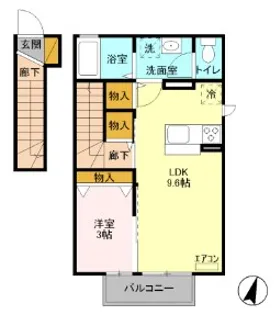 スターフォール C【2階】の間取り