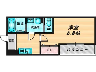 アプローズ新深江【2階】の間取り