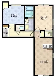 サザンコートA【2階】の間取り