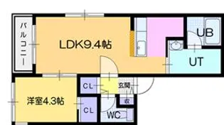 サントノーレ桑園【4階】の間取り