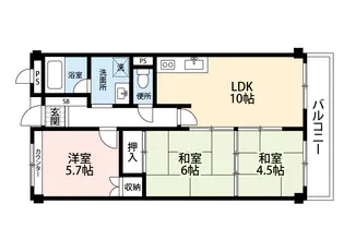 ハイツイレブン【2階】の間取り