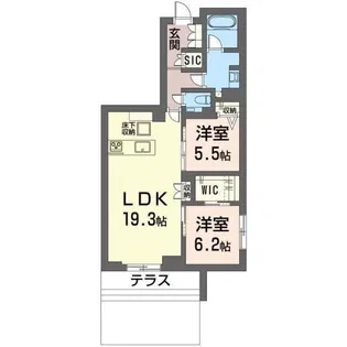 ルクセント【1階】の間取り