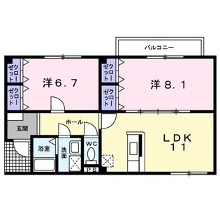 ラフレシール【1階】の間取り